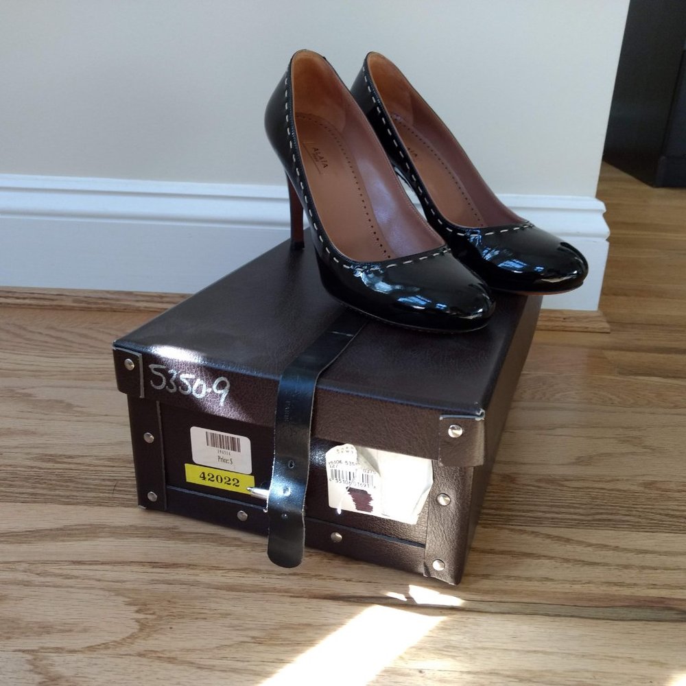 Alaia Altazure Donna Black Patent Leather Pumps